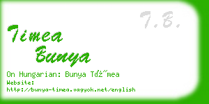 timea bunya business card